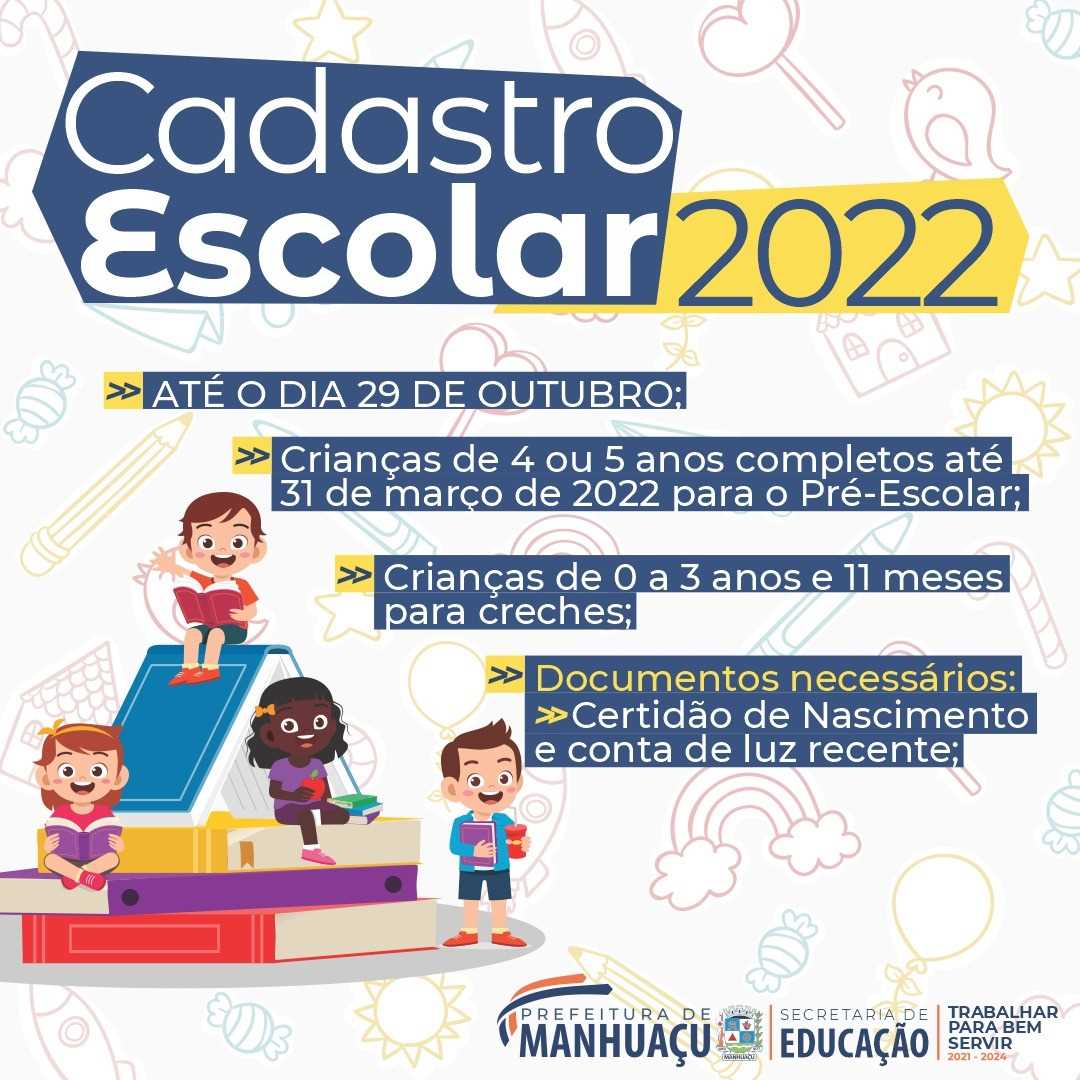 Prefeitura Municipal De Manhuaçu Aberto O Cadastramento Escolar 2022 Para Escolas Municipais 0611